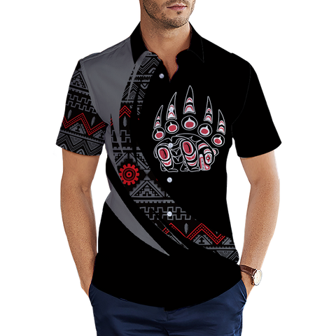 MTS0009 Bear Symbol Pattern Native American 3D Men's Shirt