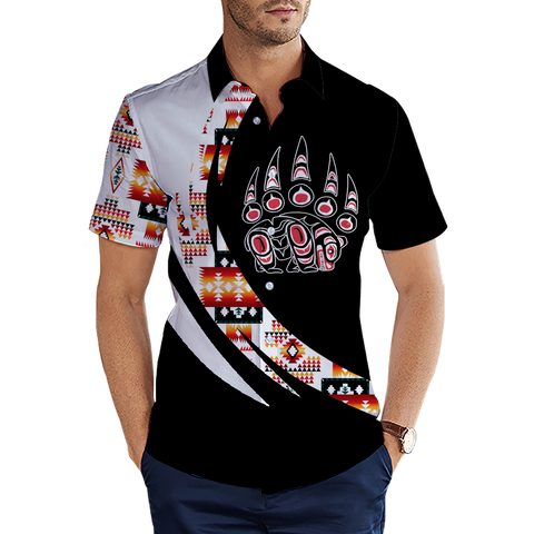 MTS0011 Bear Symbol Pattern Native American 3D Men's Shirt