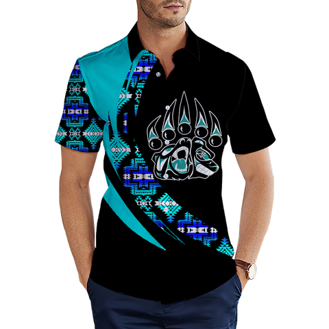 MTS0013 Bear Symbol Pattern Native American 3D Men's Shirt