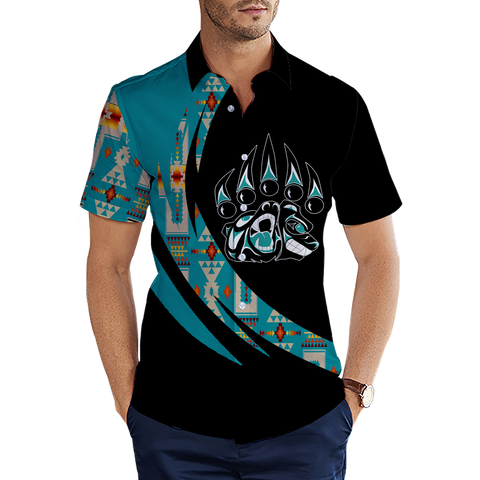 MTS0015 Bear Symbol Pattern Native American 3D Men's Shirt