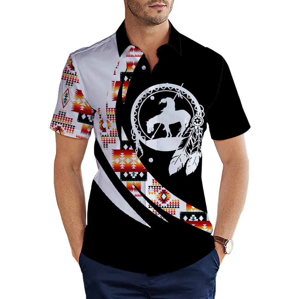 MTS0019 Trail Of Tears  Pattern Native American 3D Men's Shirt