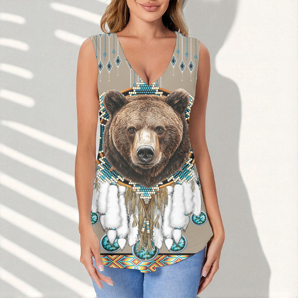 MTS0020 Bear Native American Women Sports Vest