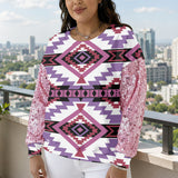 MXD00043 Native American Women Sequin Sleeve Sweatshirt