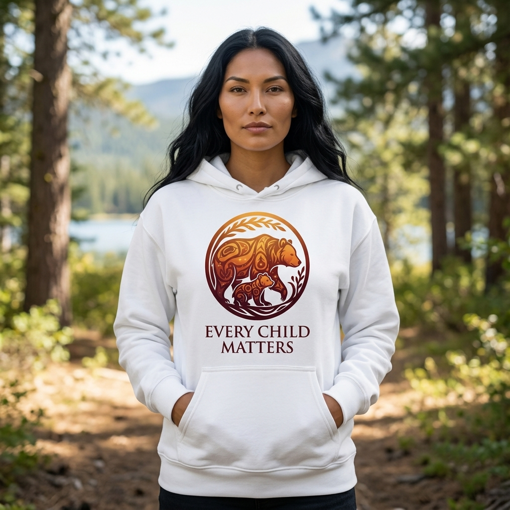 Mama Bear Native American-Inspired 2D Hoodie HDm029