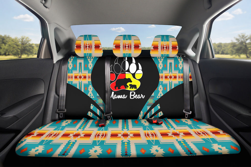 Mama Bear Native American Car Back Seat Cover Set LB00201