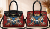 Mandala Red Owl Native American Women Handbag