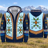 Midnight Diamond Spirit Native American-Inspired 3D Fleece Hoodie HD3dm017