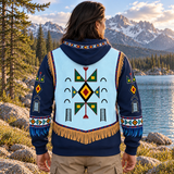 Midnight Diamond Spirit 2D Hoodie Native American-Inspired 3D Hoodie – HD3dm017