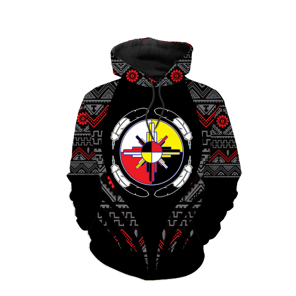 Powwow StoreHD0012520 Pattern Native Pride 3D Hoodie