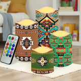 N7-02 Pattern Native American Bullet candles - Set of 4