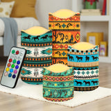 N7-04 Pattern Native American Bullet candles - Set of 4
