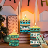N7-04 Pattern Native American Bullet candles - Set of 3
