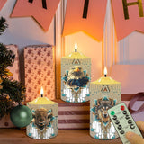 N7-07 Pattern Native American Bullet candles - Set of 3