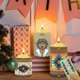 N7-08 Pattern Native American Bullet candles - Set of 3