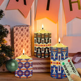N7-09 Pattern Native American Bullet candles - Set of 3