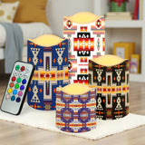 N7-09 Pattern Native American Bullet candles - Set of 4