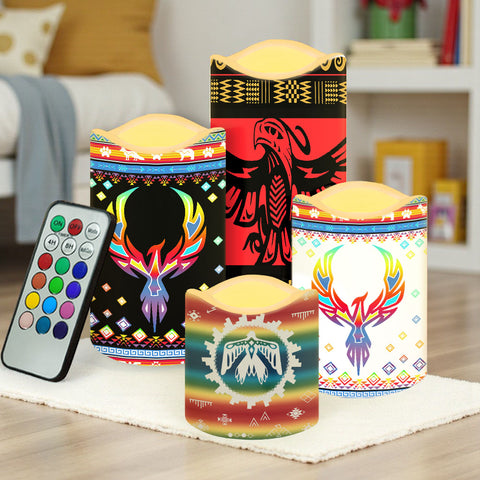 N7-14 Pattern Native American Bullet candles - Set of 4