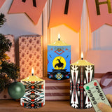 N7-16 Pattern Native American Bullet candles - Set of 3