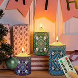 N7-17 Pattern Native American Bullet candles - Set of 3