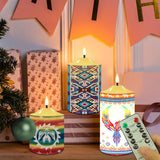 N7-18 Pattern Native American Bullet candles - Set of 3