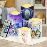 N7-19 Pattern Native American Bullet candles - Set of 4