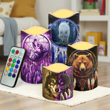 N7-20 Pattern Native American Bullet candles - Set of 4