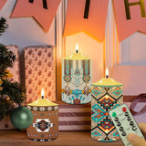 N7-21 Pattern Native American Bullet candles - Set of 3