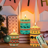 N7-24 Pattern Native American Bullet candles - Set of 3