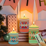 N7-25 Pattern Native American Bullet candles - Set of 3