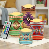 N7-25 Pattern Native American Bullet candles - Set of 4