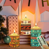 N7-27 Pattern Native American Bullet candles - Set of 3