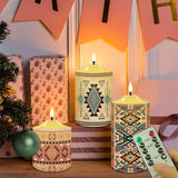 N7-29 Dreamcatcher Pattern Native American Bullet candles - Set of 3