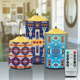 N7-30 Dreamcatcher Pattern Native American Bullet candles - Set of 3
