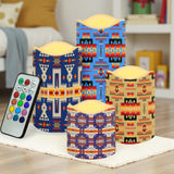 N7-32 Pattern Native American Bullet candles - Set of 4
