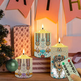 N7-35 Wolf Dreamcatcher Pattern Native American Bullet candles - Set of 3