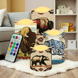 N7-39 Pattern Native American Bullet candles - Set of 4