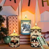 N7-39 Pattern Native American Bullet candles - Set of 3