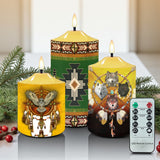 N7-40 Pattern Native American Bullet candles - Set of 3