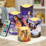 N7-45 Pattern Native American Bullet candles - Set of 4