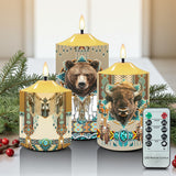 N7-49 Pattern Native American Bullet candles - Set of 3