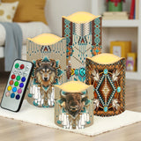 N7-49 Pattern Native American Bullet candles - Set of 4