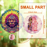 Powwow Storenat240621 m004 chief native yellow purple listen to the wind chief native vintage wind spinner