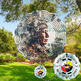 Powwow StoreNAT240622M001  Native Chief V2 Nature Is My Religion And The Earth Is My Church Wind Spinner