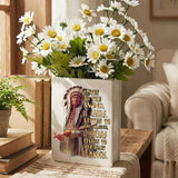 NAT240713-M001 Listen to the wind It talks Native American Ceramic Book-Shaped Vase