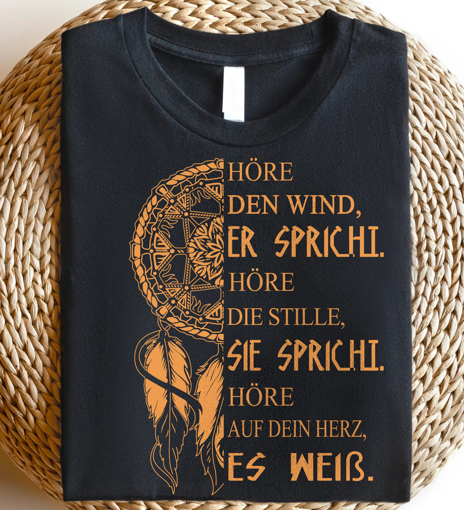 Listen To The Wild Dream Catcher-German 2D T-shirt NAT240925-M001