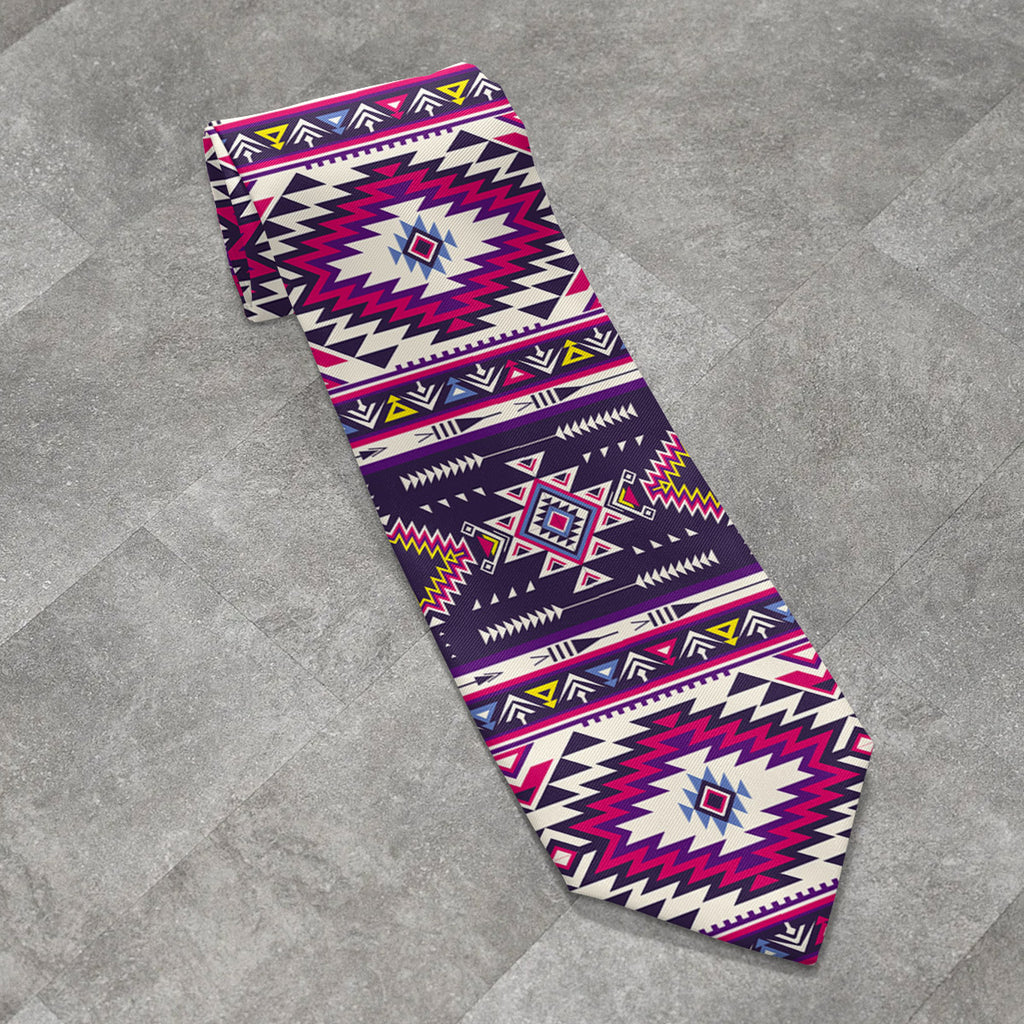 NT250310M01 Native American All-over Print Necktie