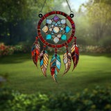 Native American Feather Acrylic Suncatcher - 241119-SC002