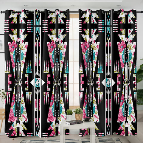 Native American Flower Arrow Living Room Curtain