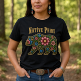 Native Pride Bear Native American-Inspired 2D T-Shirt TSm048