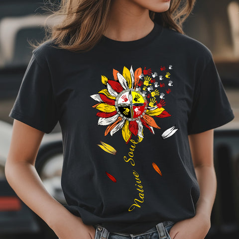 Native Soul MMIW Sunflower 2D T-Shirt - NAT240725M003